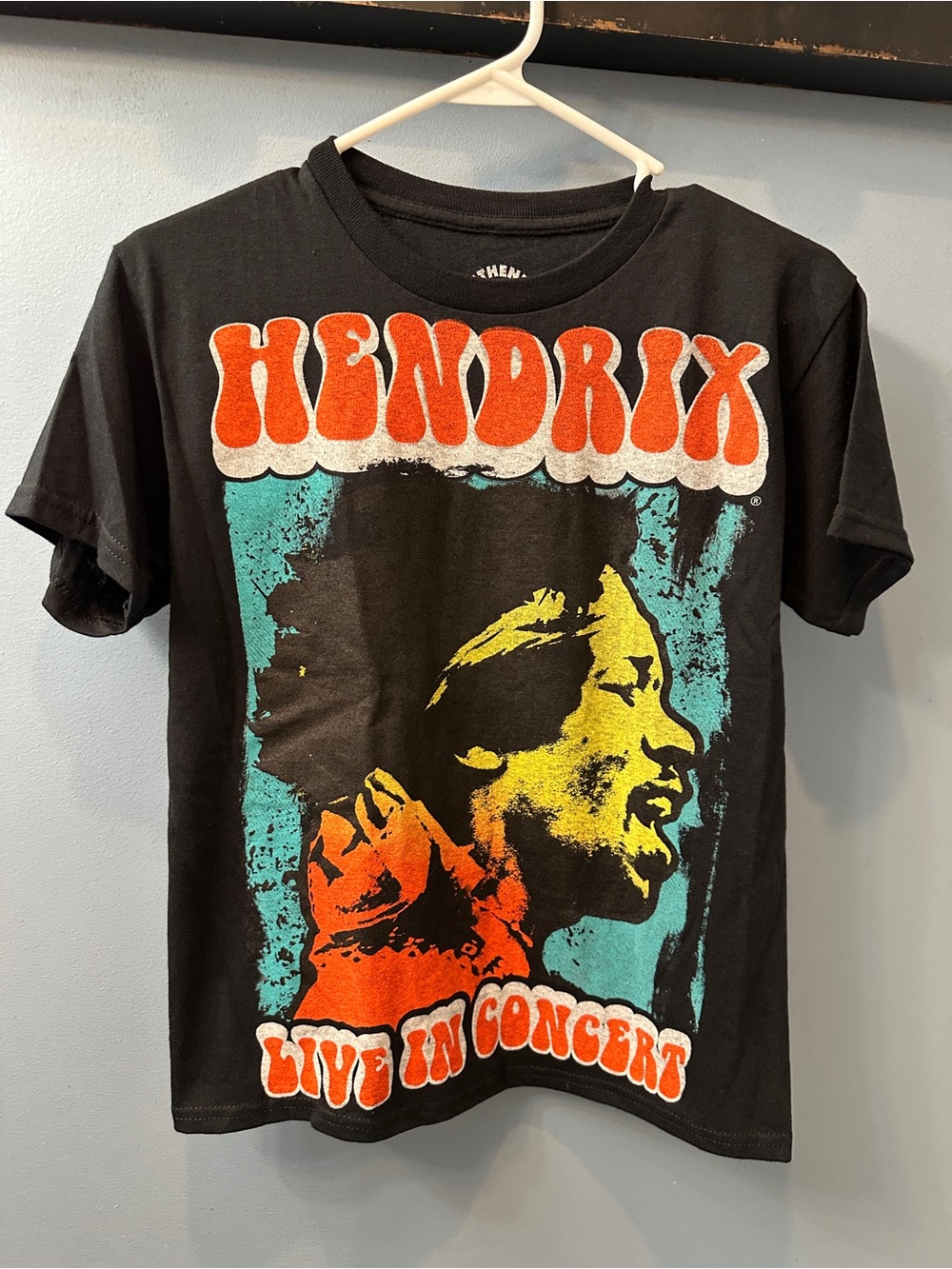 Jimi Hendrix t-shirt Live In Concert unisex youth kids size 10/12 Large New